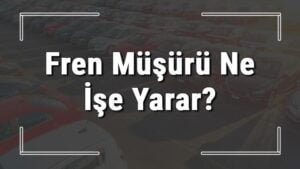 Fren Müşürü Nedir? Nasıl Değiştirilir? Arızası Nelerdir? fren-musuru-nedir-nasil-degistirilir-arizasi-nelerdir